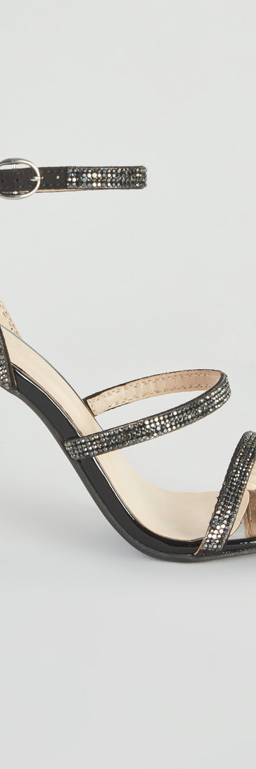 Time For Glitz Rhinestone Stiletto Heels has high-heel or platform options for comfort while you dance and unique homecoming shoe details to compliment your 2023 Homecoming dress!