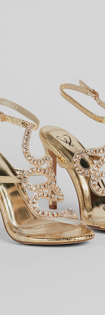 Slay Every Step Jeweled Snake Stiletto Heels