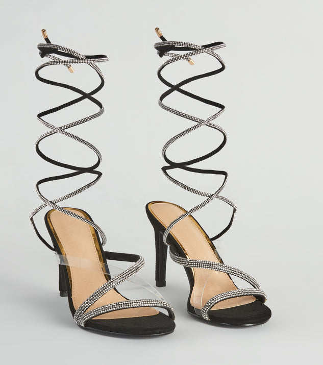 OhSoDramatic Rhinestone LaceUp Stiletto Heels & Windsor