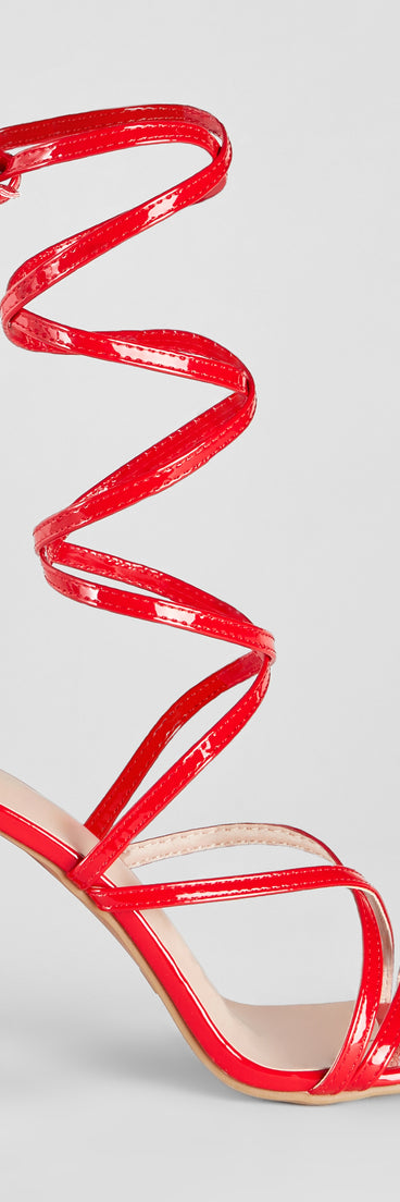 Always Bold Patent Lace-Up Block Heels