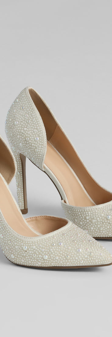 Elegant Energy Faux Pearl Stiletto Pumps