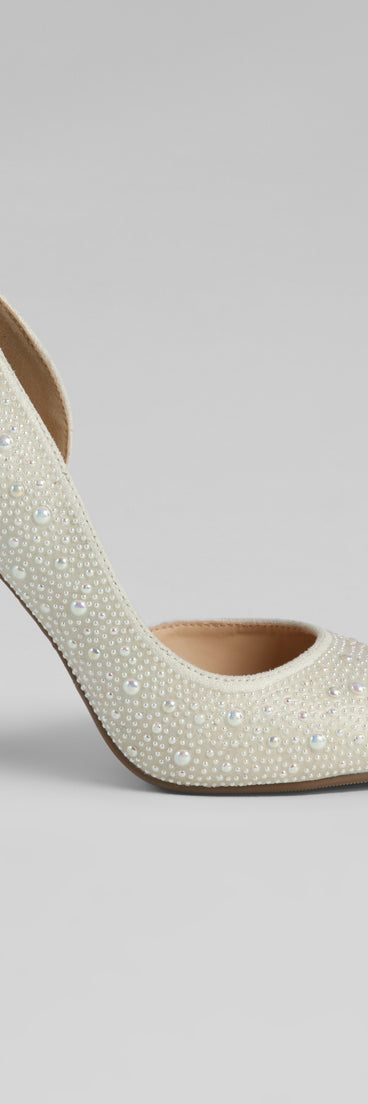Elegant Energy Faux Pearl Stiletto Pumps
