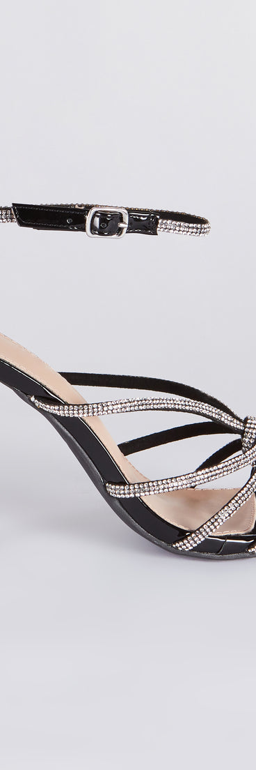 Chic Encounter Rhinestone Strappy Stiletto Heels