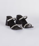 Time To Glam Rhinestone Strap Mules
