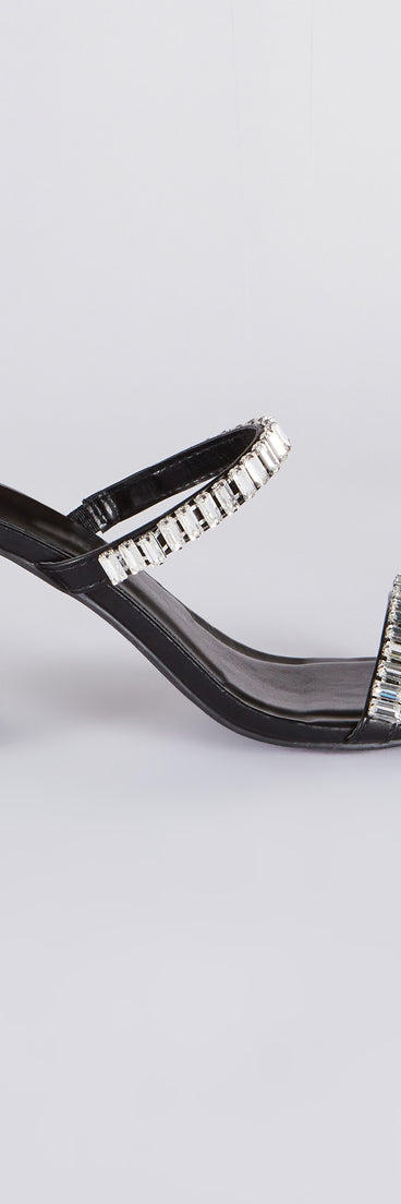 Time To Glam Rhinestone Strap Mules