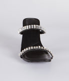 Time To Glam Rhinestone Strap Mules