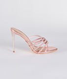 Show Up And Sparkle Rhinestone Metallic Mules