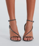 Walk The Red Carpet Rhinestone Block Heels