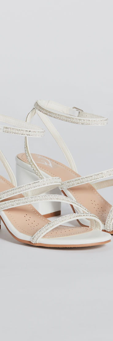 Sparkle With Flair Rhinestone Faux Pearl Heels