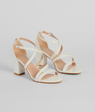 Best Behavior Patent Strappy Block Heels with on-trend details provides a stylish start to creating your graduation outfit for the 2024 Commencement or grad party!