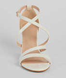 Best Behavior Patent Strappy Block Heels with on-trend details provides a stylish start to creating your graduation outfit for the 2024 Commencement or grad party!