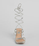Come Around Metallic Lace-Up Block Heels