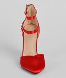 Standing Tall Satin Block Heel Pumps