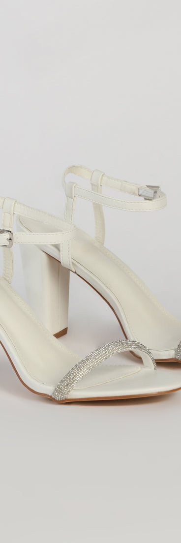 So Pretty Basic Rhinestone Block Heels