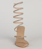 Take Notice Rhinestone Spiral Heels with on-trend details provides a stylish start to creating your graduation outfit for the 2024 Commencement or grad party!