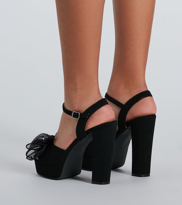 Bow block hotsell heels