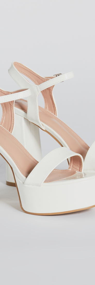 Plot Twist Patent Platform Block Heels
