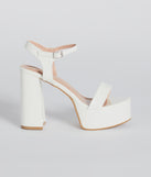 Plot Twist Patent Platform Block Heels