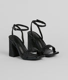No Stopping Her Shine Glitter Block Heels
