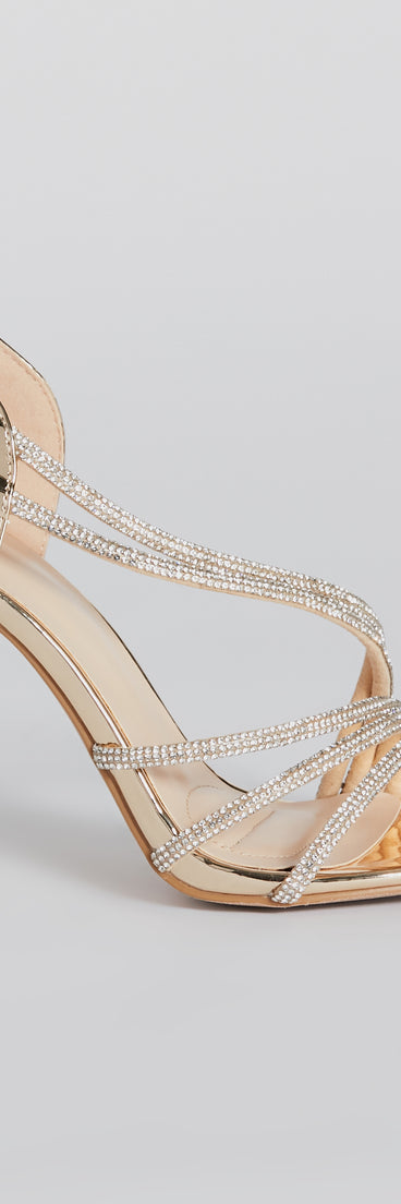 Major Glitz Rhinestone Chrome Stiletto Heels