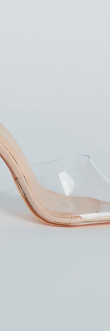 Serving Chic Vibes Clear Strap Stiletto Mules