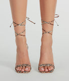 Feel Fierce Lace-Up Thin Block Heels