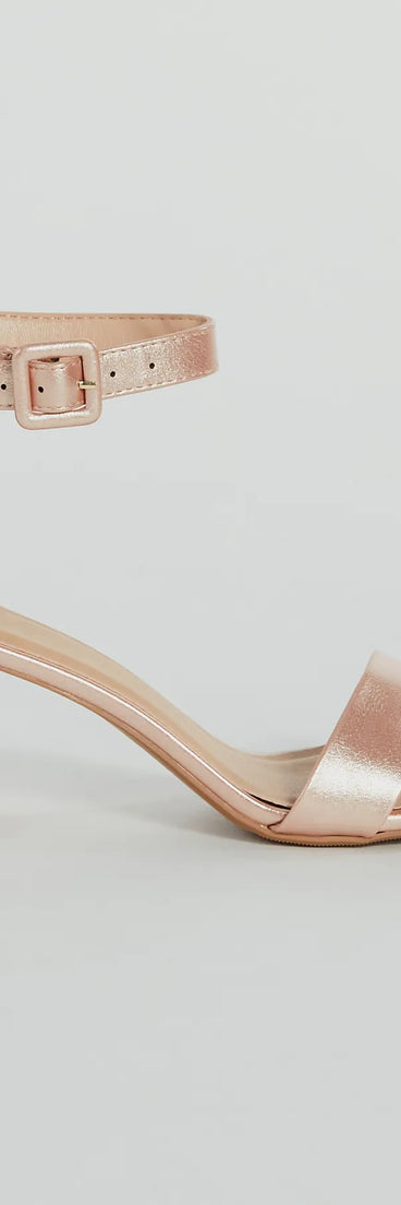 Elegantly Minimal Faux Leather Short Block Heels