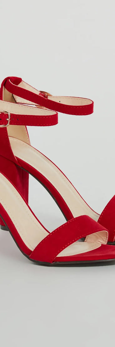 Day To Night Basic Micro Suede Block Heels