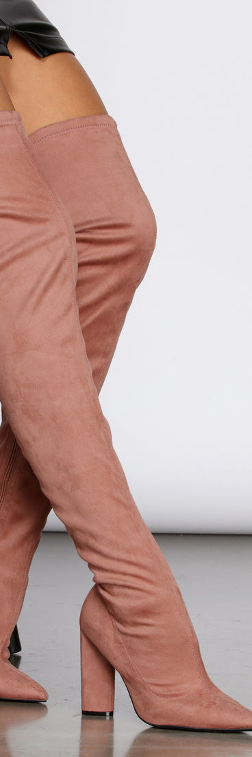 Thigh High Point Toe Boot are chic ladies' shoes to complete your best 2023 outfits. They come in a variety of trendy women's shoe styles like platforms and dressy low-heels, & are available in wide widths for better comfort.