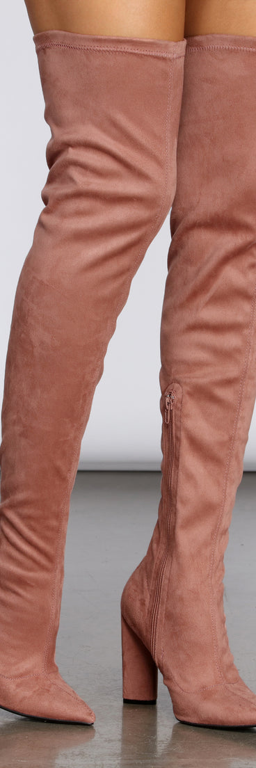 Thigh High Point Toe Boot are chic ladies' shoes to complete your best 2023 outfits. They come in a variety of trendy women's shoe styles like platforms and dressy low-heels, & are available in wide widths for better comfort.