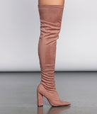 Thigh High Point Toe Boot are chic ladies' shoes to complete your best 2023 outfits. They come in a variety of trendy women's shoe styles like platforms and dressy low-heels, & are available in wide widths for better comfort.