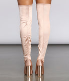 Satin Over The Knee Boots for 2022 festival outfits, festival dress, outfits for raves, concert outfits, and/or club outfits