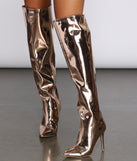 Metallic Marvel Stiletto Boots are chic ladies' shoes to complete your best 2023 outfits. They come in a variety of trendy women's shoe styles like platforms and dressy low-heels, & are available in wide widths for better comfort.