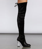 Velvet Thigh High Boots for 2022 festival outfits, festival dress, outfits for raves, concert outfits, and/or club outfits