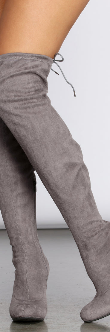 Wanderlust Over The Knee Stiletto Boots are chic ladies' shoes to complete your best 2023 outfits. They come in a variety of trendy women's shoe styles like platforms and dressy low-heels, & are available in wide widths for better comfort.