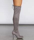 Wanderlust Over The Knee Stiletto Boots are chic ladies' shoes to complete your best 2023 outfits. They come in a variety of trendy women's shoe styles like platforms and dressy low-heels, & are available in wide widths for better comfort.