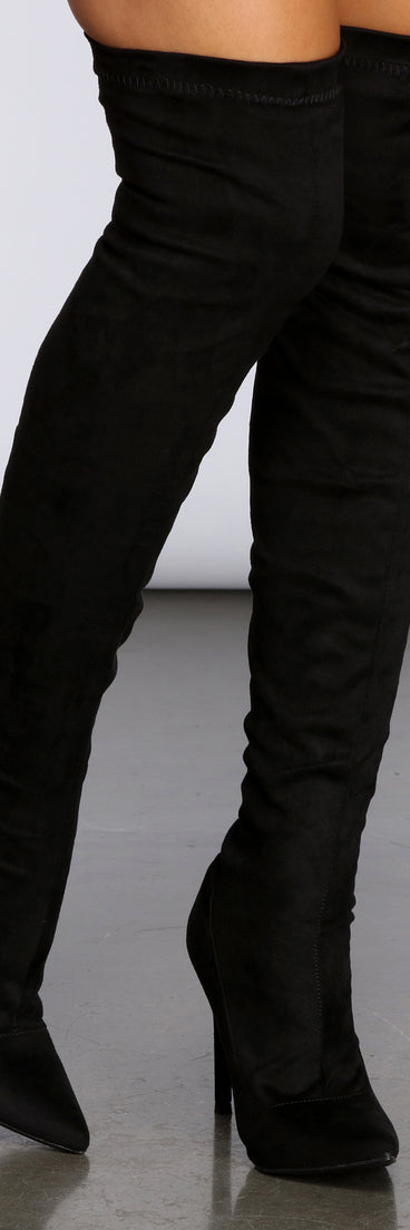 All The Way Up Stiletto Boots are chic ladies' shoes to complete your best 2023 outfits. They come in a variety of trendy women's shoe styles like platforms and dressy low-heels, & are available in wide widths for better comfort.