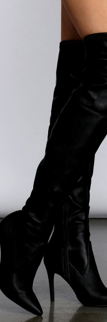 Bad Girl Thigh High Stiletto Boots are chic ladies' shoes to complete your best 2023 outfits. They come in a variety of trendy women's shoe styles like platforms and dressy low-heels, & are available in wide widths for better comfort.