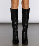 Snake Attraction Knee-High Boots are chic ladies' shoes to complete your best 2023 outfits. They come in a variety of trendy women's shoe styles like platforms and dressy low-heels, & are available in wide widths for better comfort.