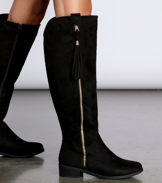 Flat Knee High Suede Boots for 2022 festival outfits, festival dress, outfits for raves, concert outfits, and/or club outfits
