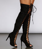 Lace Up In Suede Stiletto Boots for 2022 festival outfits, festival dress, outfits for raves, concert outfits, and/or club outfits