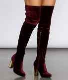 A Touch Of Gold Velvet Thigh High Boots for 2022 festival outfits, festival dress, outfits for raves, concert outfits, and/or club outfits