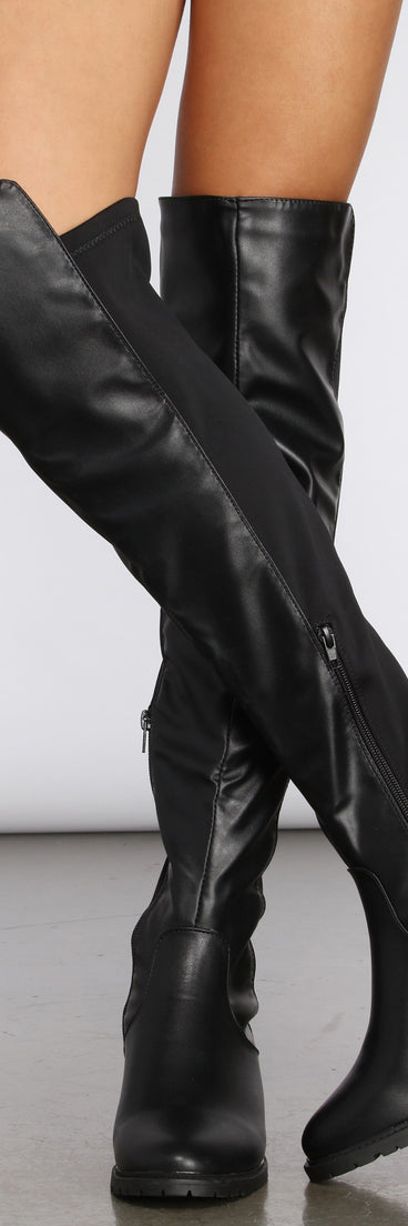 Can't Go 50/50 Over The Knee Boots are chic ladies' shoes to complete your best 2023 outfits. They come in a variety of trendy women's shoe styles like platforms and dressy low-heels, & are available in wide widths for better comfort.