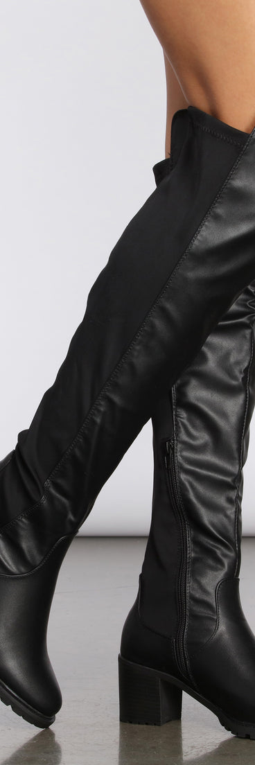 Can't Go 50/50 Over The Knee Boots are chic ladies' shoes to complete your best 2023 outfits. They come in a variety of trendy women's shoe styles like platforms and dressy low-heels, & are available in wide widths for better comfort.