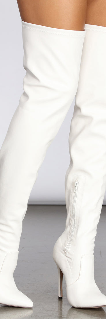 Sky Thigh High Stiletto Boots for 2022 festival outfits, festival dress, outfits for raves, concert outfits, and/or club outfits