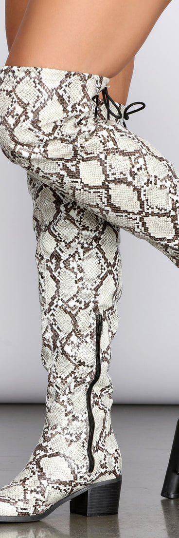 Follow Your Instincts Thigh High Boots is a trendy pick to create 2023 concert outfits, festival dresses, outfits for raves, or to complete your best party outfits or clubwear!