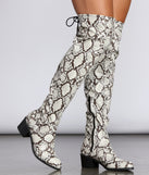 Follow Your Instincts Thigh High Boots are chic ladies' shoes to complete your best 2023 outfits. They come in a variety of trendy women's shoe styles like platforms and dressy low-heels, & are available in wide widths for better comfort.