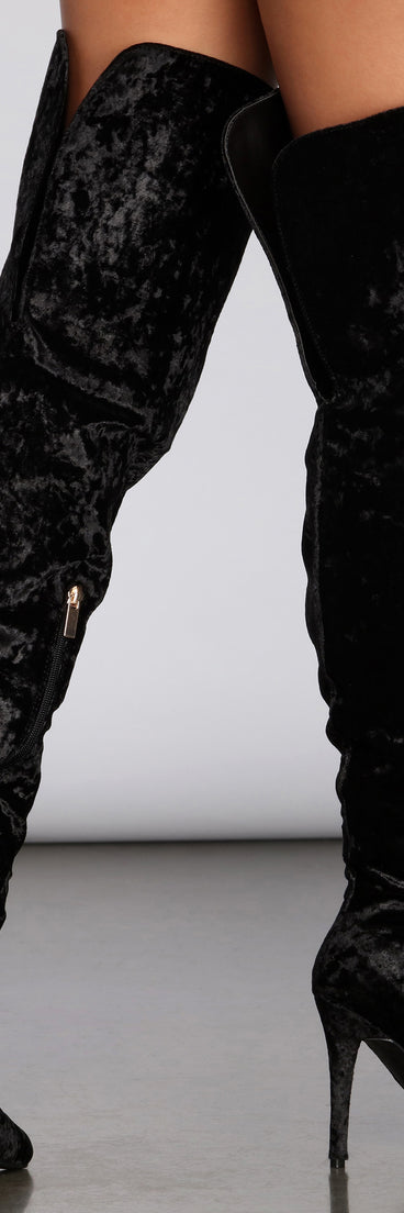 Live Lavishly Velvet Stiletto Boots are chic ladies' shoes to complete your best 2023 outfits. They come in a variety of trendy women's shoe styles like platforms and dressy low-heels, & are available in wide widths for better comfort.