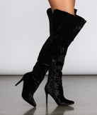 Live Lavishly Velvet Stiletto Boots are chic ladies' shoes to complete your best 2023 outfits. They come in a variety of trendy women's shoe styles like platforms and dressy low-heels, & are available in wide widths for better comfort.