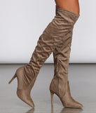 Stop And Stare Thigh High Stiletto Boots are chic ladies' shoes to complete your best 2023 outfits. They come in a variety of trendy women's shoe styles like platforms and dressy low-heels, & are available in wide widths for better comfort.